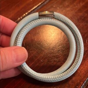 Brighton Light Blue Wrap Leather Bracelet